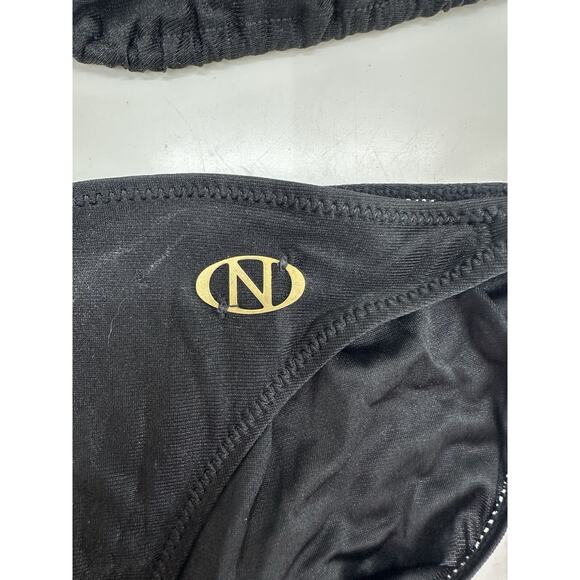 Naturana Womens Swimsuit Bikini EUR Size 44 Black Vintage Two Piece Triangle - Picture 8 of 13